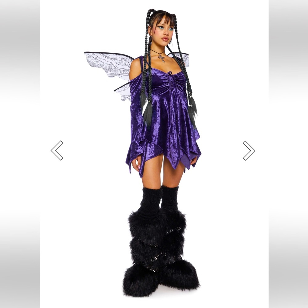 Fis For Fairies™ Handkerchief
Dress - Purple Velvet Size X-Large